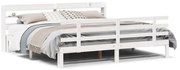 vidaXL Estrutura de cama c/ cabeceira sem colchão 200x200 cm branco