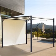 Pérgola de Jardim com Teto Retrátil e Parede Lateral Versátil - 3x3m