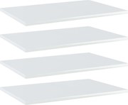 vidaXL Prateleiras para estante 4 pcs derivados de madeira branco