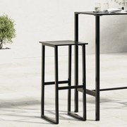 vidaXL Bancos de bar 4 pcs 38x38x80 cm aço revestido a pó preto