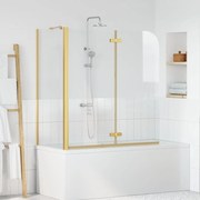 vidaXL Enclosure de Chuveiro Manual Ouro 120 x 68 x 130 cm
