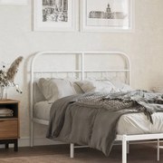 vidaXL Cabeceira de cama 120 cm metal branco