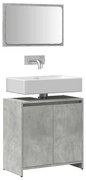 vidaXL 2 pcs conj. móveis casa banho derivados madeira cinza cimento