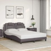 vidaXL Estrutura de cama Viana sem colchão 120x200cm couro artificial cinzento