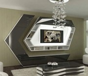 Estante Kuala - Carvalho Natural, Branco Brilhante