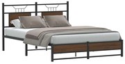 vidaXL Estrutura de cama s/ colchão deriv. madeira carvalho castanho