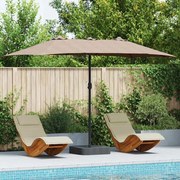 vidaXL Guarda-sol de Jardim Cinzento-acastanhado 385 x 209 x 244 cm