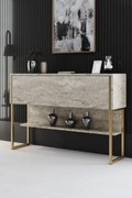 Cômoda Luxe – Travertine Gold – 120 cm x 80 cm x 30 cm