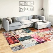 vidaXL Tapete lavável antiderrapante 190x300 cm patchwork multicor