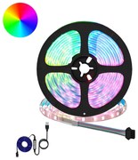 vidaXL Fita LED 2 pcs Preto e Transparente 4700 mm Cobre e Plástico