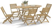 vidaXL Cadeiras de jardim dobráveis 6 pcs 48,5x61,5x87cm acácia maciça