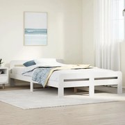 vidaXL Cama sem colchão 120x190 cm madeira de pinho maciça branco