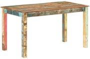 vidaXL Mesa de jantar 140x70x76 cm madeira recuperada maciça