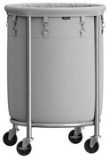 Cesto de roupa com rodas para lavandaria | SONGMICS | 50 x 50 x 71 cm | cinzento | RLS002G01.