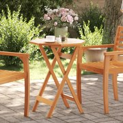 vidaXL Mesa de jardim dobrável Ø60x75 cm madeira de acácia maciça