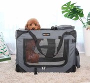 Transportadora para animais de estimação M 60 x 40 x 40 cm Cinzenta