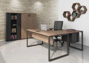 Secretária de Escritório 1600x800mm com Bloco 2 Gavetas Suspenso - Kclose