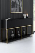 Console Lord – Preto e Dourado – 150x80x30 cm