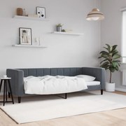 Sofá-cama 80x200 cm veludo cinzento-escuro