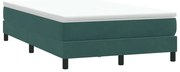 vidaXL Box Cama de primavera sem Colchão Verde Escuro 120x210cm Veludo
