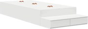 vidaXL Estrado de cama com arrumação Branco 80 cm Madeira processada