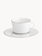 Chávenas de café com pires em porcelana artesanais Vitruv, 2 uni.
