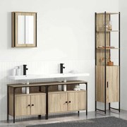 vidaXL Conjunto de Móveis para Banheiro 4 pcs Carvalho sonoma