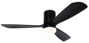 Ventilador de teto preto 132cm incl. LED regulável com controle remoto - Sofia Design