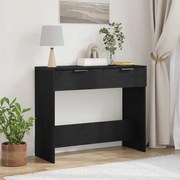 Mesa de Console vidaXL Preto Carvalho 90x36x75 cm Madeira de Engenharia