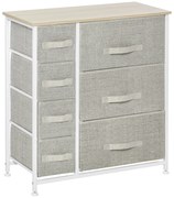 Cómoda com 7 Gavetas de Tecido Cómoda de Armazenamento Multifuncional