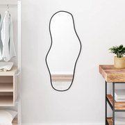 vidaXL Espelho de parede 90x40 cm preto