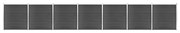 vidaXL Conjunto de painel de vedação WPC 1218x186 cm preto