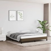 vidaXL Estrutura de cama sem colchão 160x200 cm tecido castanho-escuro