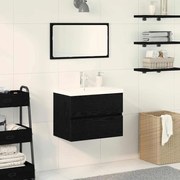 vidaXL Armário de Pia Montado na parede Carvalho preto 60 x 39 x 62 cm