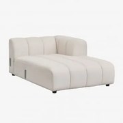 Módulo Chaise Longue Direito Para Sofá Modular Eliot Bouclé Creme Bege - Sklum