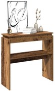 vidaXL Mesa consola 102x30x80 cm derivados de madeira madeira velha