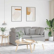 vidaXL Sofá modular com almofadas tecido cinzento nublado