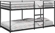 vidaXL Beliche sem colchão 107x203 cm aço preto