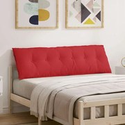 vidaXL Travesseiro para Costas Vermelho 160 x 19 x 50 cm tecido