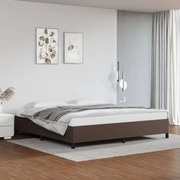 Estrutura de cama 200x200cm couro artificial castanho