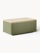 Pufe em bombazina com arrumação Lennon