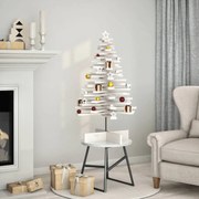 vidaXL Árvore de Natal decorativa 100cm madeira de pinho maciça branco