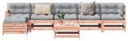 vidaXL 7 pcs conjunto lounge de jardim madeira de douglas maciça