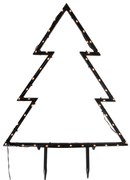 Projetor de Natal Árvore Preto 54cm incl. LED IP44 - Kas