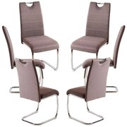 Pack 6 Cadeiras Hallen Tecido - Cinza