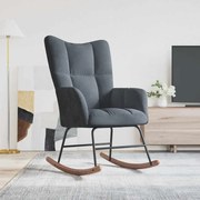 vidaXL Cadeira de baloiço veludo cinzento-escuro