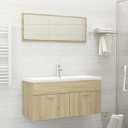 vidaXL 2 pcs conj. móveis casa de banho contrapl. cor carvalho sonoma