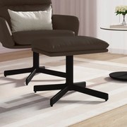 vidaXL Apoio de pés 60x60x36 cm couro artificial castanho