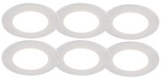 Conjunto de 6 focos embutidos brancos com LED regulável em 3 níveis IP65 - Blanca Moderno