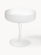 Copos de champanhe artesanais com padrão em relevo Ripple, conjunto de 2